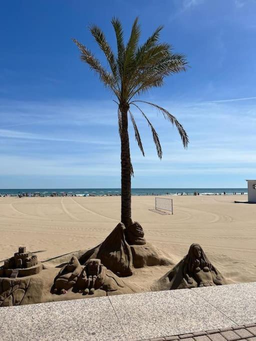 Apartamento 1ª Linea De Playa - Con Piscina Y Parking Playa de Gandia Екстер'єр фото